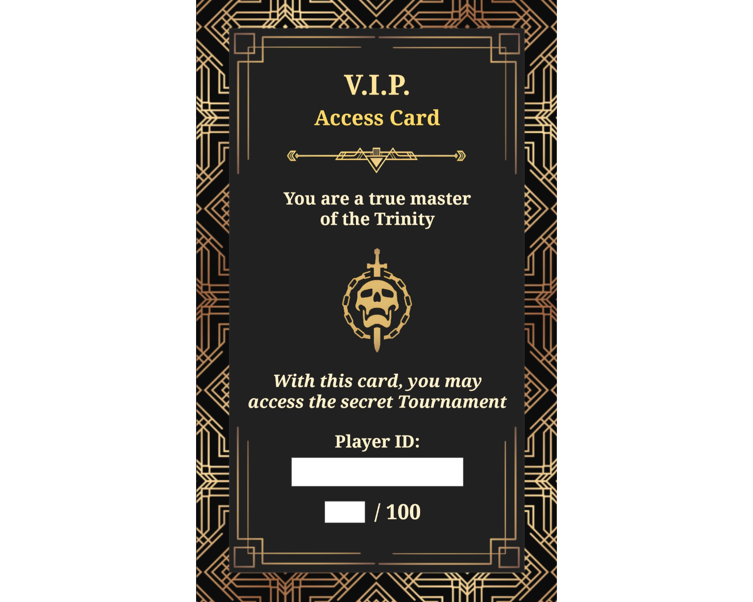 V.I.P Access Card